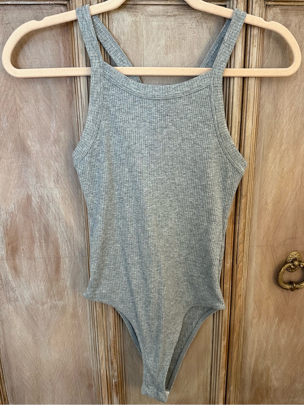 Urban Outfitters Grey Ribbed Tank Bodysuit